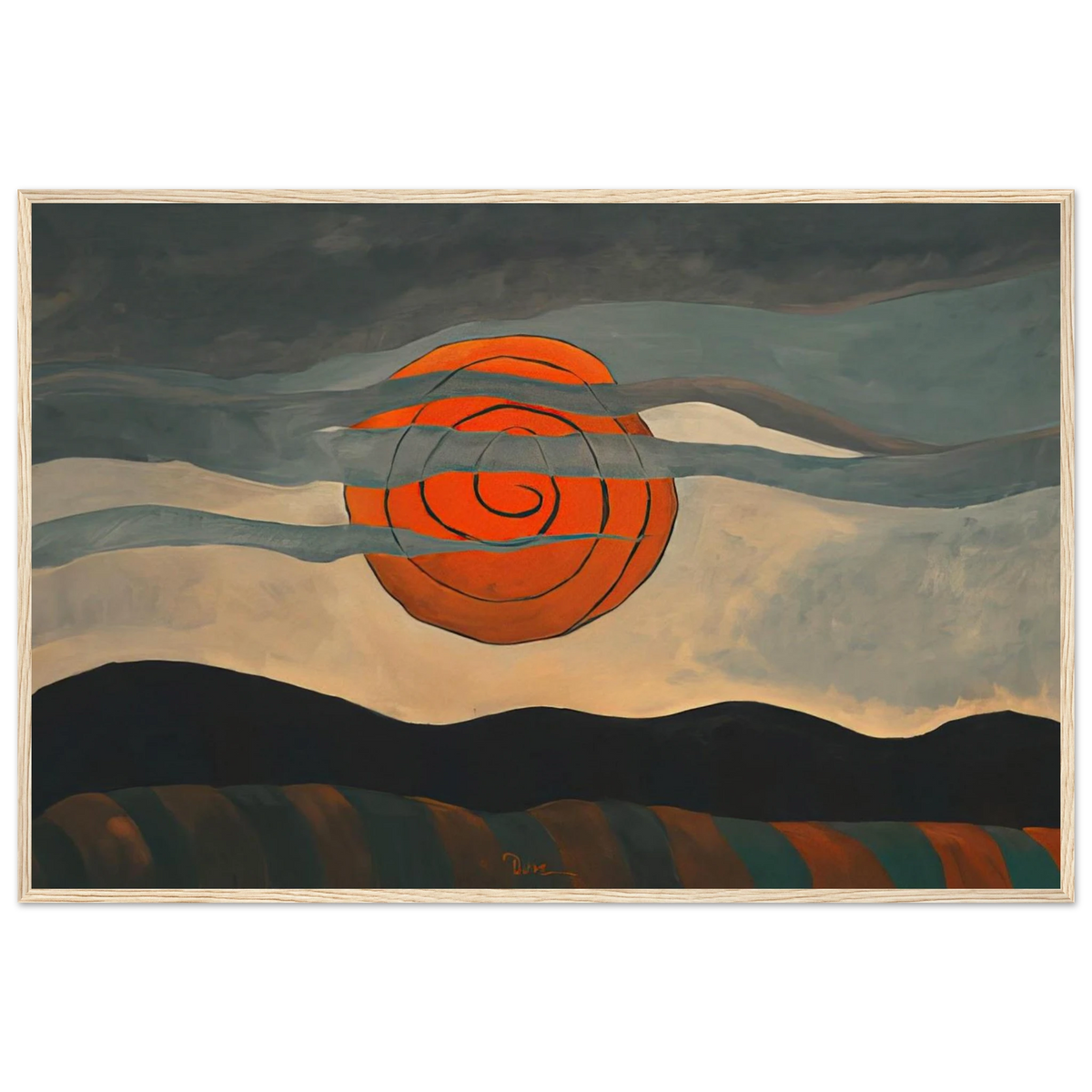 Red Sun - 1935 Framed Poster | Arthur Dove Framed Prints Wall Art | Arthur Dove Shop