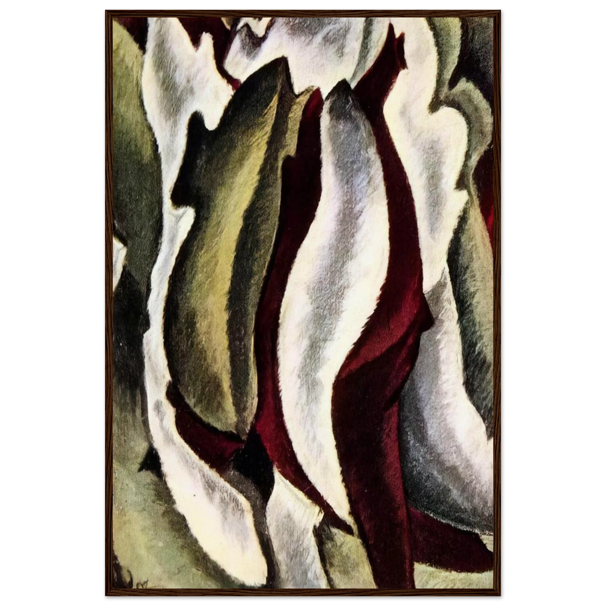 Based on Leaf Forms and Spaces - 1912 Framed Poster | Arthur Dove Framed Prints Wall Art | Arthur Dove Shop