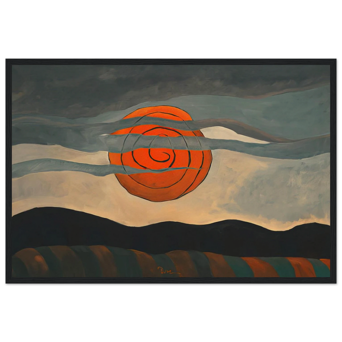 Red Sun - 1935 Framed Poster | Arthur Dove Framed Prints Wall Art | Arthur Dove Shop