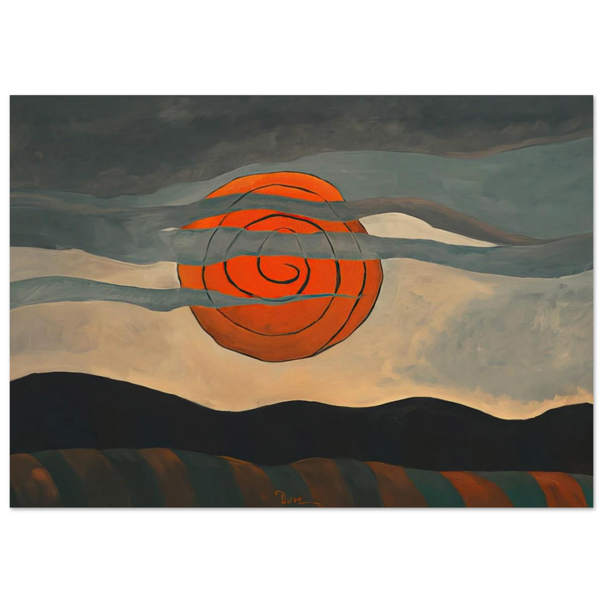 Red Sun - 1935 Poster | Arthur Dove Poster | Arthur Dove Shop