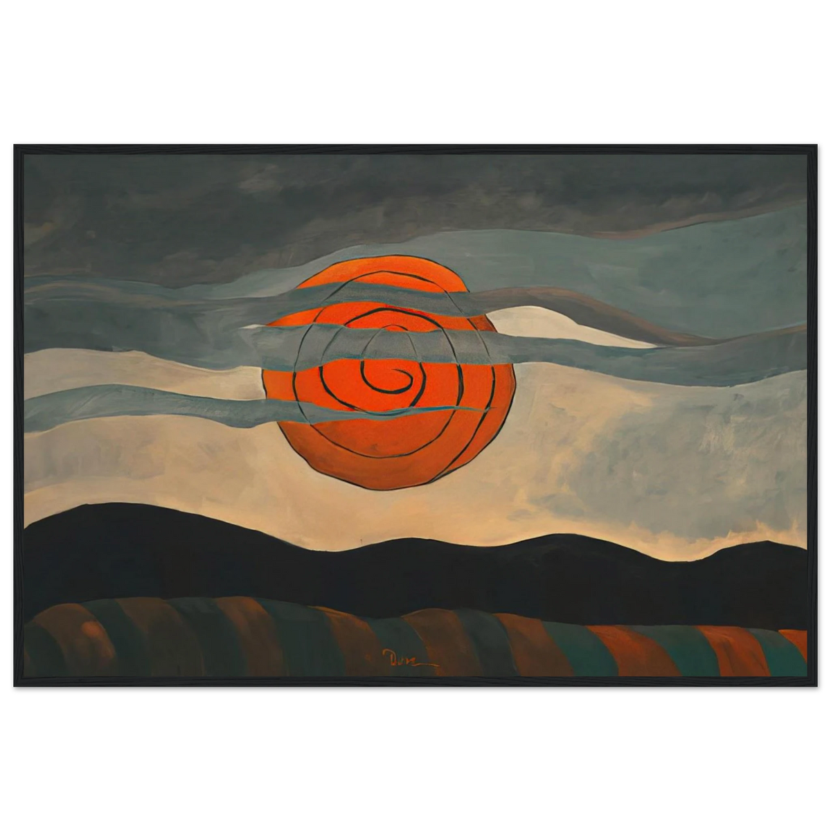 Red Sun - 1935 Framed Poster | Arthur Dove Framed Prints Wall Art | Arthur Dove Shop