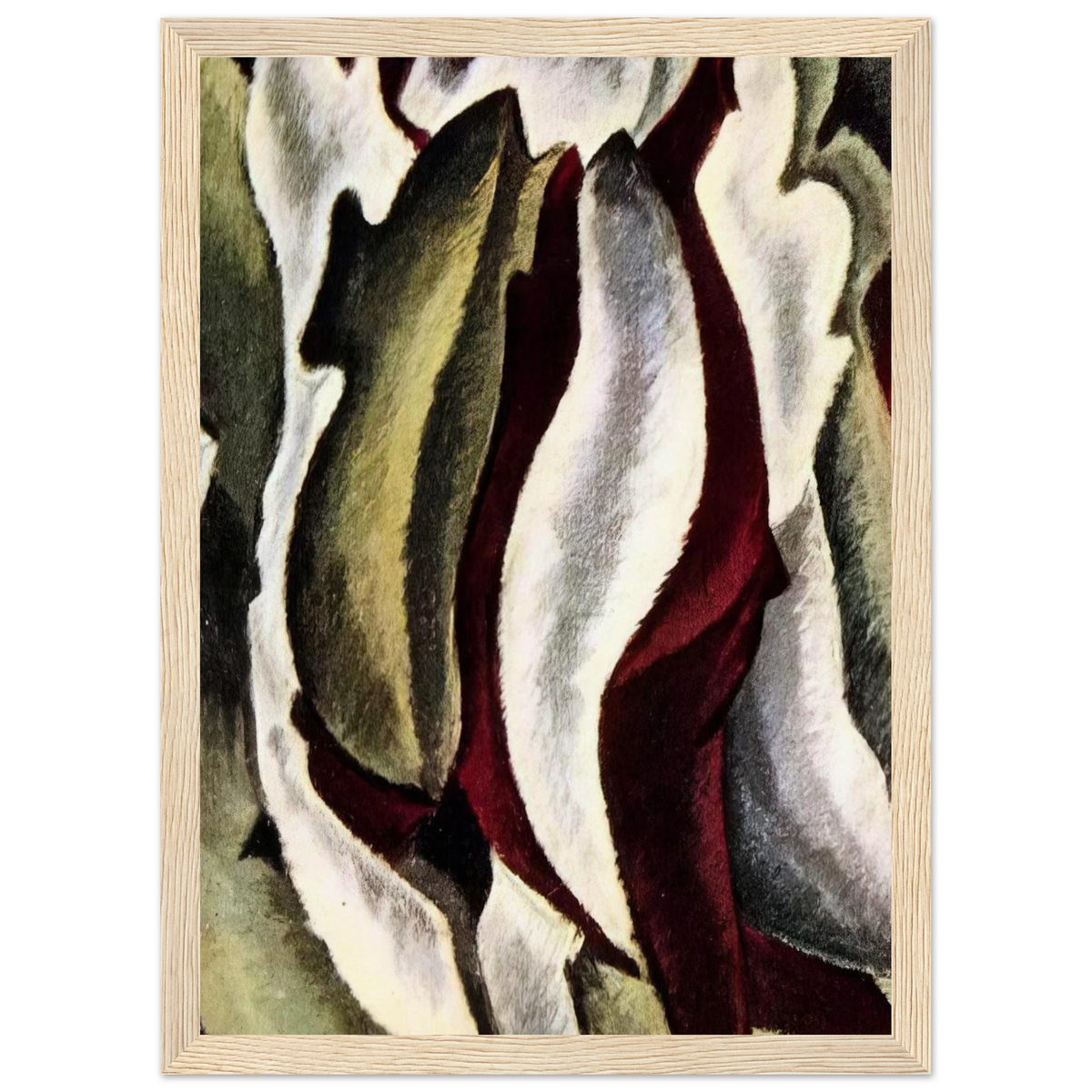 Based on Leaf Forms and Spaces - 1912 Framed Poster | Arthur Dove Framed Prints Wall Art | Arthur Dove Shop