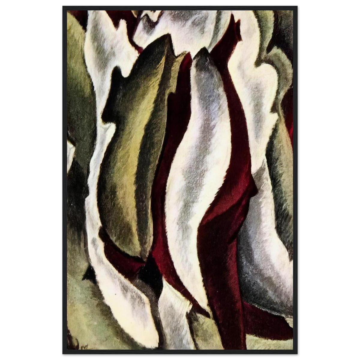 Based on Leaf Forms and Spaces - 1912 Framed Poster | Arthur Dove Framed Prints Wall Art | Arthur Dove Shop