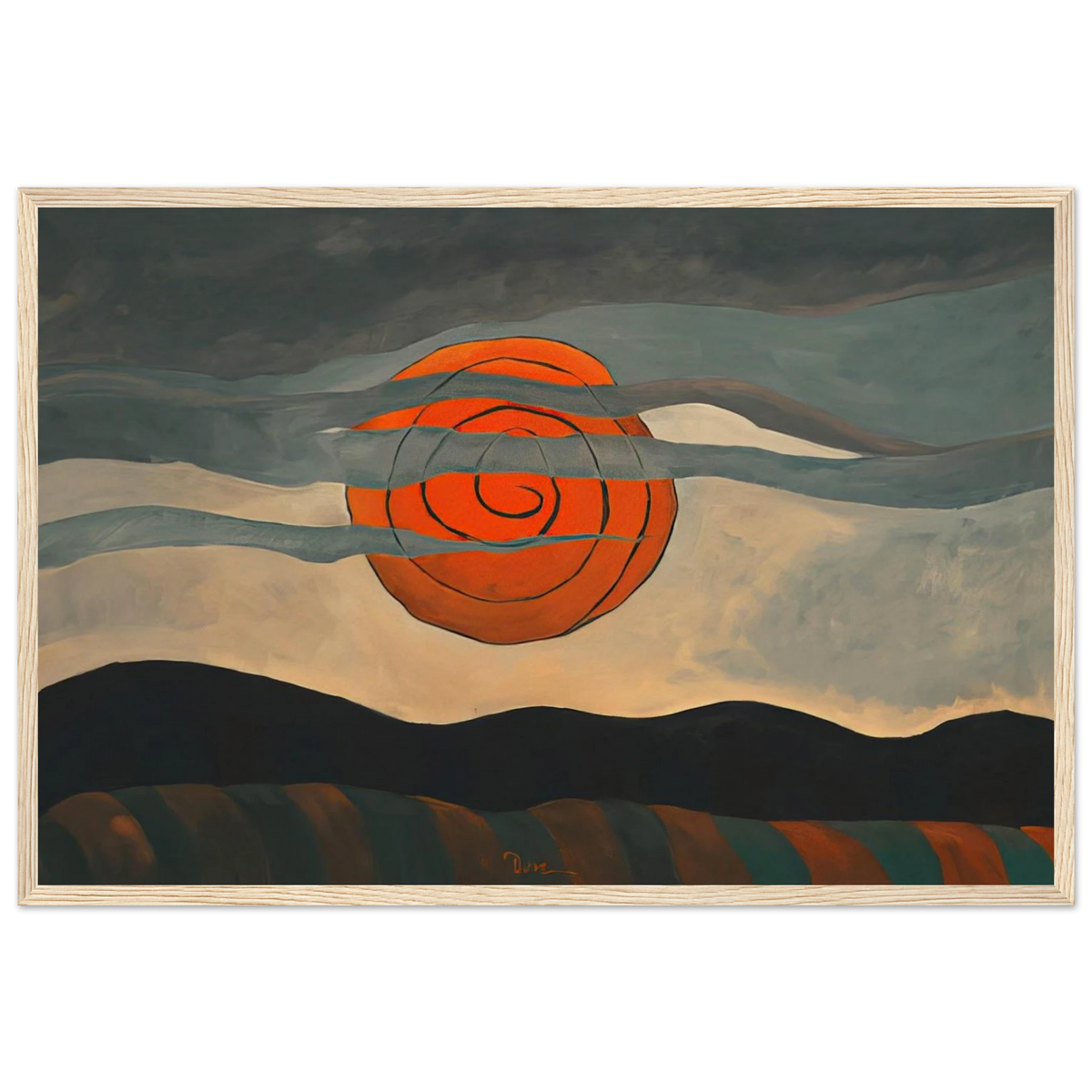 Red Sun - 1935 Framed Poster | Arthur Dove Framed Prints Wall Art | Arthur Dove Shop