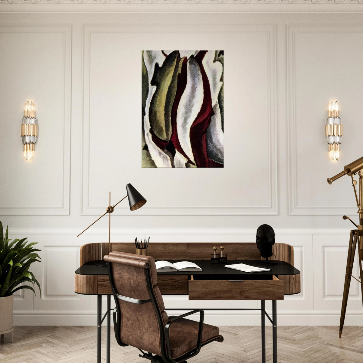 Based on Leaf Forms and Spaces - 1912 Canvas | Arthur Dove Canvas | Arthur Dove Shop
