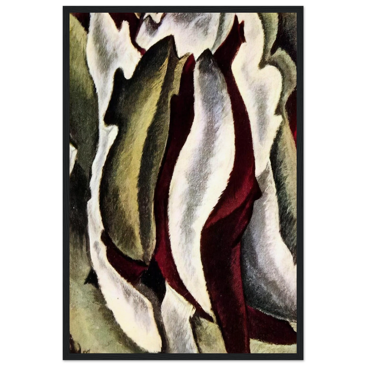 Based on Leaf Forms and Spaces - 1912 Framed Poster | Arthur Dove Framed Prints Wall Art | Arthur Dove Shop