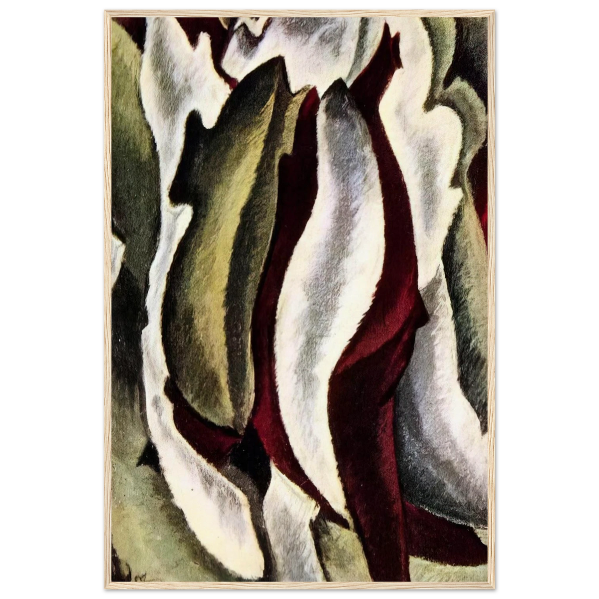 Based on Leaf Forms and Spaces - 1912 Framed Poster | Arthur Dove Framed Prints Wall Art | Arthur Dove Shop