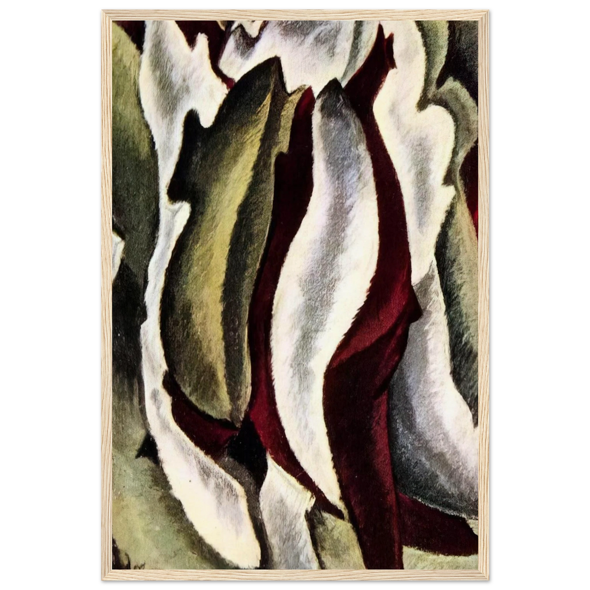 Based on Leaf Forms and Spaces - 1912 Framed Poster | Arthur Dove Framed Prints Wall Art | Arthur Dove Shop