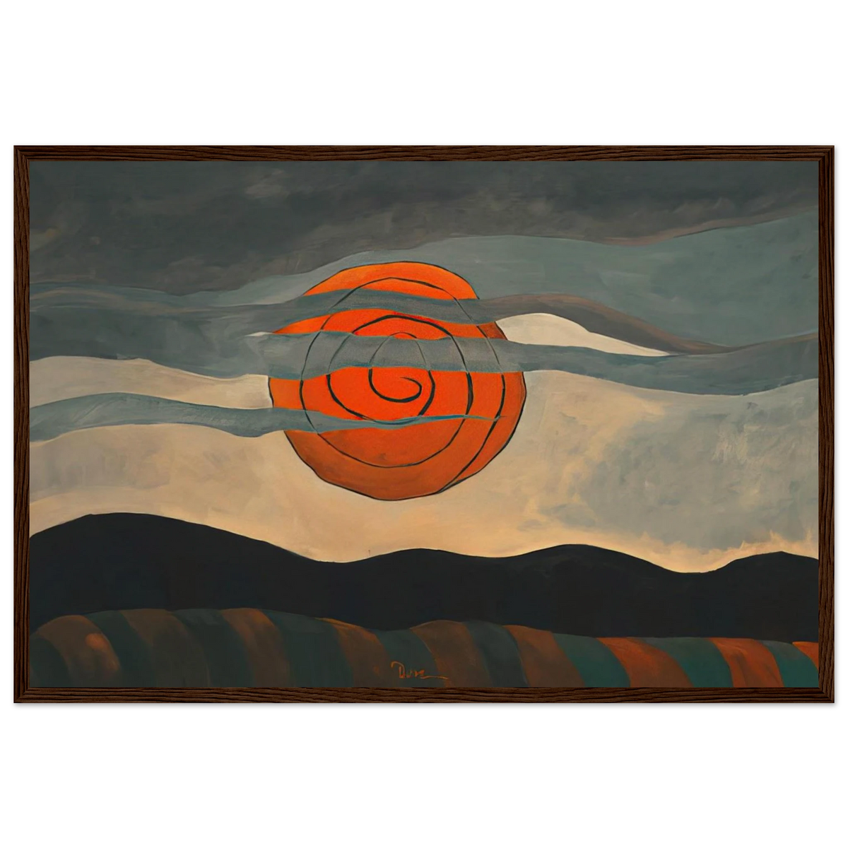 Red Sun - 1935 Framed Poster | Arthur Dove Framed Prints Wall Art | Arthur Dove Shop