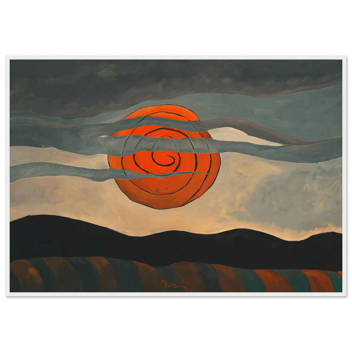 Red Sun - 1935 Framed Poster | Arthur Dove Framed Prints Wall Art | Arthur Dove Shop