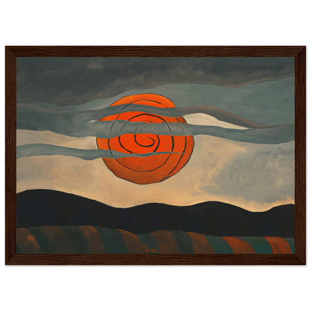 Red Sun - 1935 Framed Poster | Arthur Dove Framed Prints Wall Art | Arthur Dove Shop
