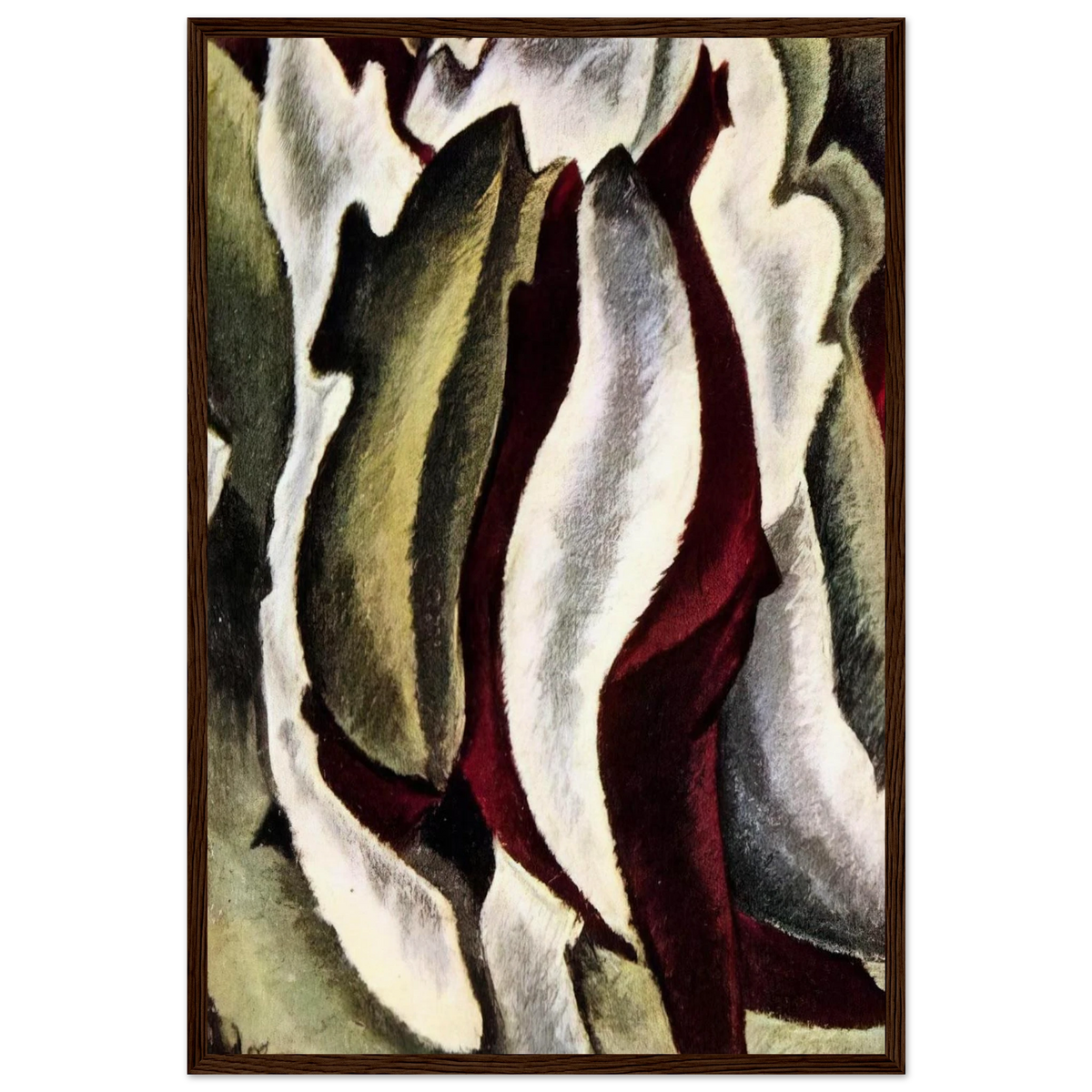 Based on Leaf Forms and Spaces - 1912 Framed Poster | Arthur Dove Framed Prints Wall Art | Arthur Dove Shop