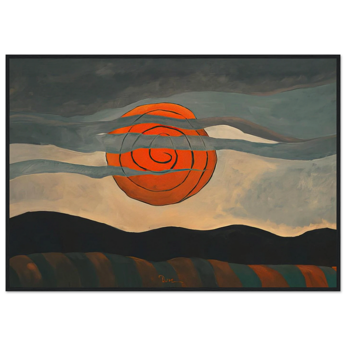 Red Sun - 1935 Framed Poster | Arthur Dove Framed Prints Wall Art | Arthur Dove Shop