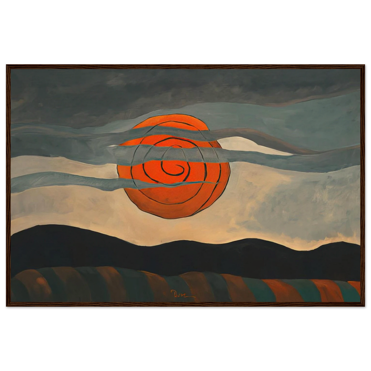 Red Sun - 1935 Framed Poster | Arthur Dove Framed Prints Wall Art | Arthur Dove Shop